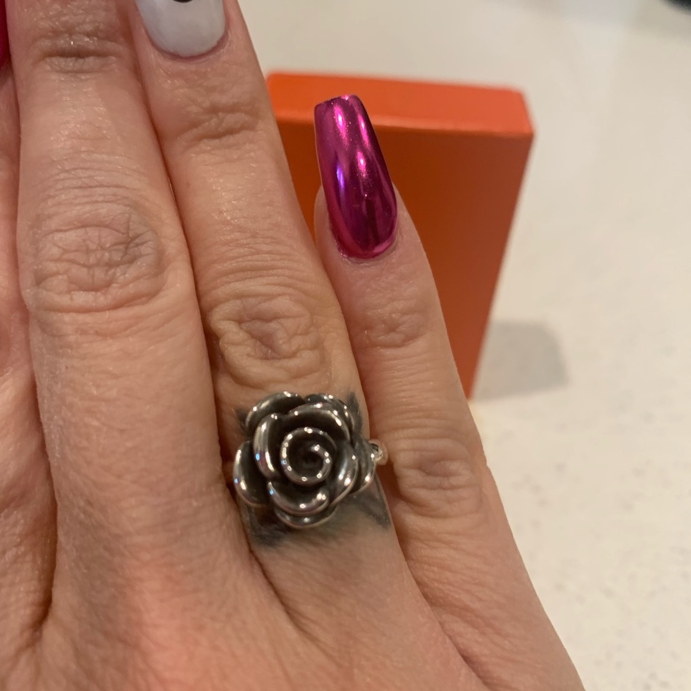 James Avery Silver Floral Ring